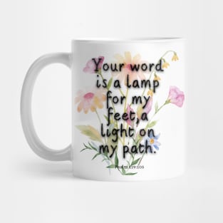 Psalm 119:105 Famous Bible Verse. Mug